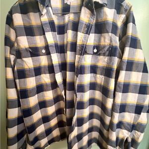 Men's Levi’s Blue and Yellow Plaid Shirt